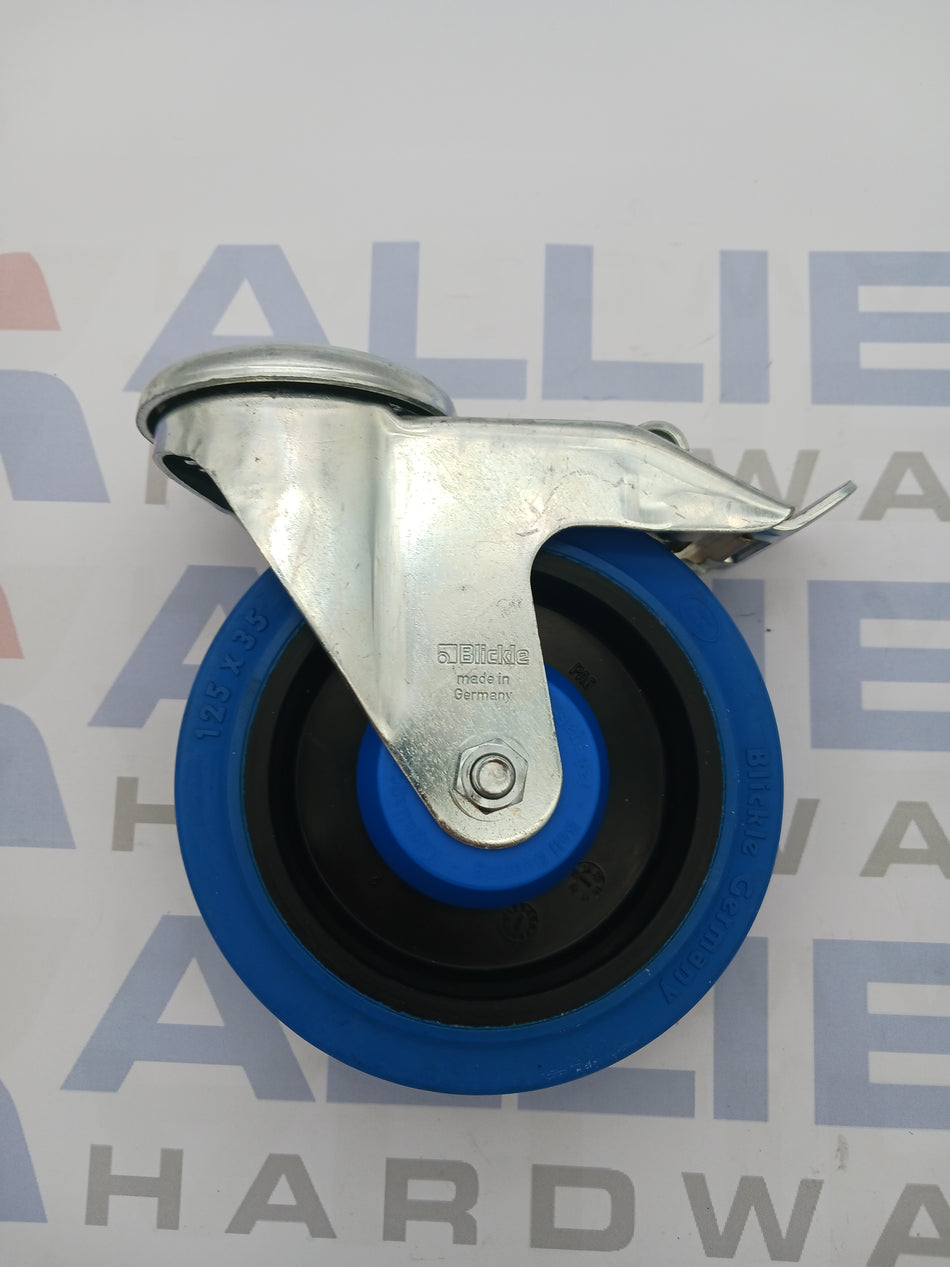 CASTOR 125 BE RUBBER SWIVEL BOLT HOLE