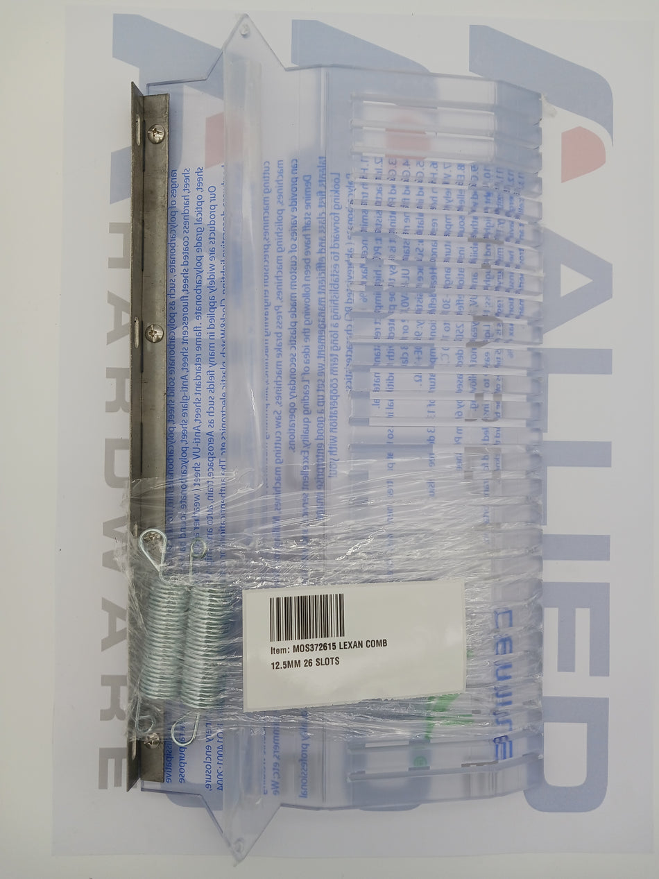 LEXAN COMB 12.5MM 26 SLOTS