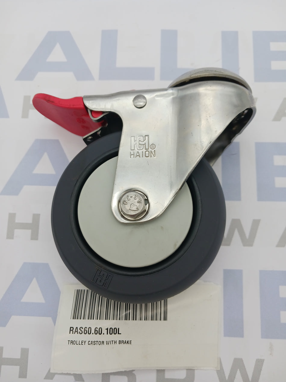 TROLLEY CASTOR WITH BRAKE