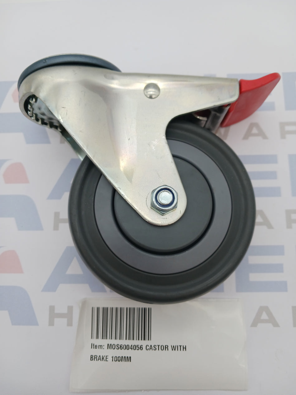 CASTOR WITH BRAKE 100MM