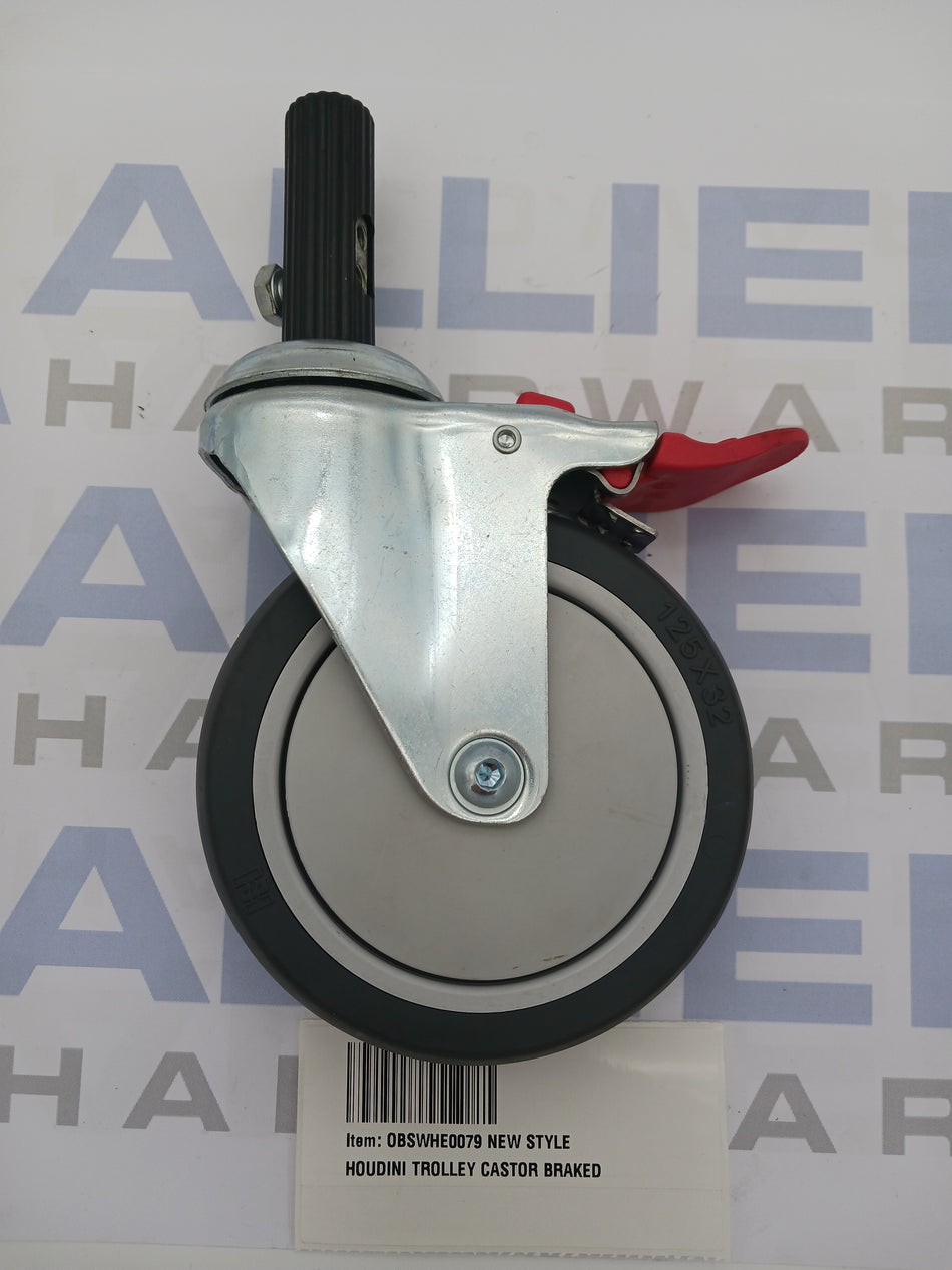 NEW STYLE HOUDINI TROLLEY CASTOR BRAKED